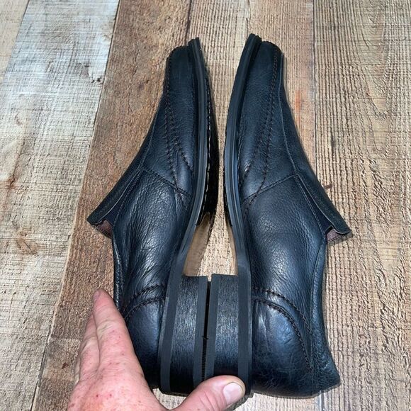 BED STU-Grunge Black Pebbled Leather Loafer Slip On Shoe Men's - Picture 7 of 10